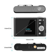 DC302 2.88 inch 44MP 16X Zoom 2.7K Full HD Digital Camera Children Card Camera, AU Plug (Silver)