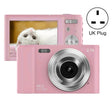DC302 2.88 inch 44MP 16X Zoom 2.7K Full HD Digital Camera Children Card Camera, UK Plug (Pink) - Children Cameras by PMC TechLife | Online Shopping South Africa | PMC TechLife | Buy Now Pay Later Mobicred
