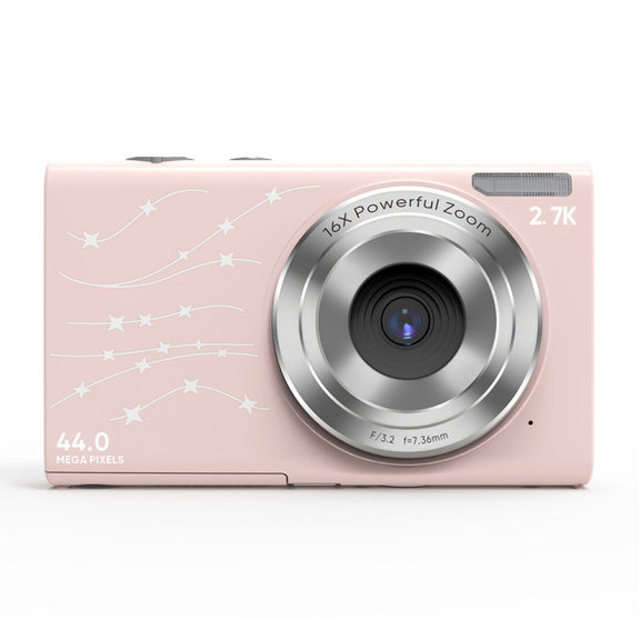 DC402 2.4 inch 44MP 16X Zoom 1080P Full HD Digital Camera Children Card Camera, AU Plug(Pink)