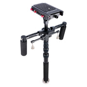 YELANGU S300 4 in 1 Multifunctional Rig + Dual Handheld Shoulder Rig + Monopod + Stabilizer for Cameras / SLR Cameras, Height Range: 63cm-170cm(Black)