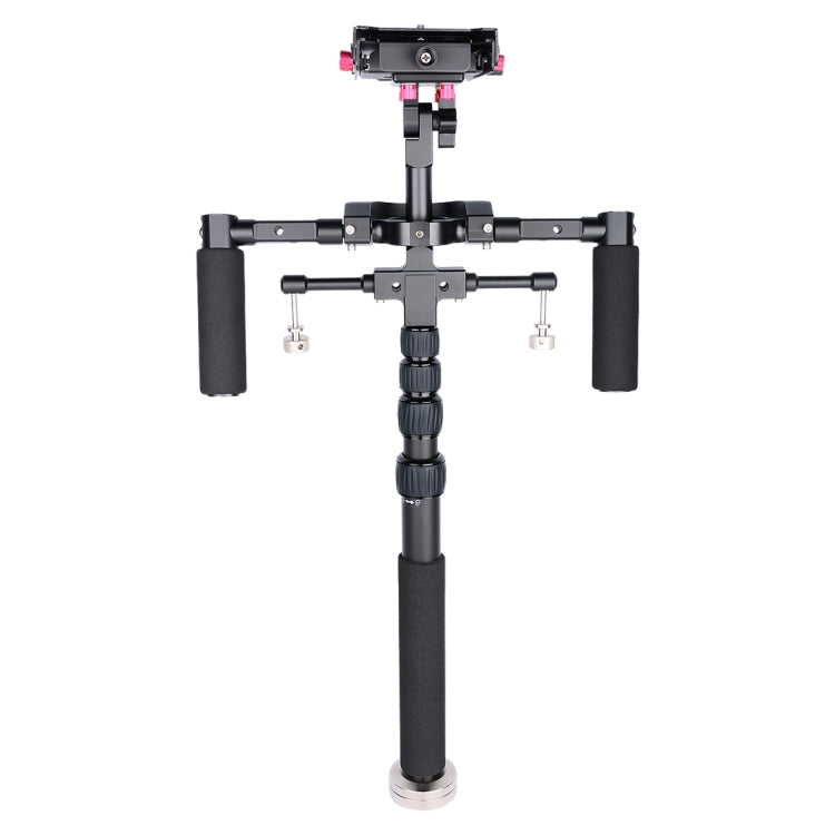 YELANGU S300 4 in 1 Multifunctional Rig + Dual Handheld Shoulder Rig + Monopod + Stabilizer for Cameras / SLR Cameras, Height Range: 63cm-170cm(Black)