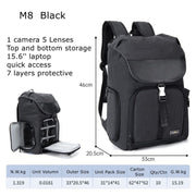 CADeN M8 Side Open Canvas Large Capacity Photography Backpack Shoulder Bag