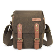CADEN N1 Simple Retro Multifunctional Canvas Water-resistant Digital Camera Photography Bag (Coffee)