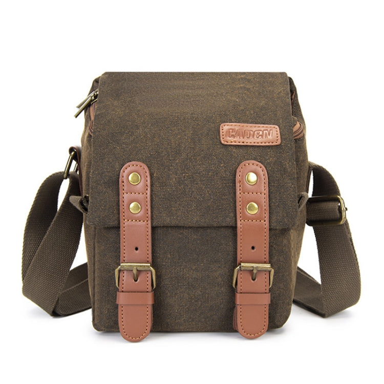 CADEN N1 Simple Retro Multifunctional Canvas Water-resistant Digital Camera Photography Bag (Coffee)