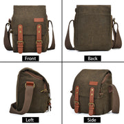 CADEN N1 Simple Retro Multifunctional Canvas Water-resistant Digital Camera Photography Bag (Beige White)
