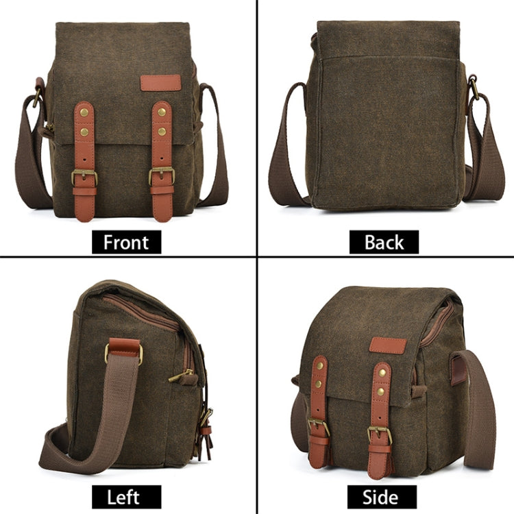 CADEN N1 Simple Retro Multifunctional Canvas Water-resistant Digital Camera Photography Bag (Coffee)