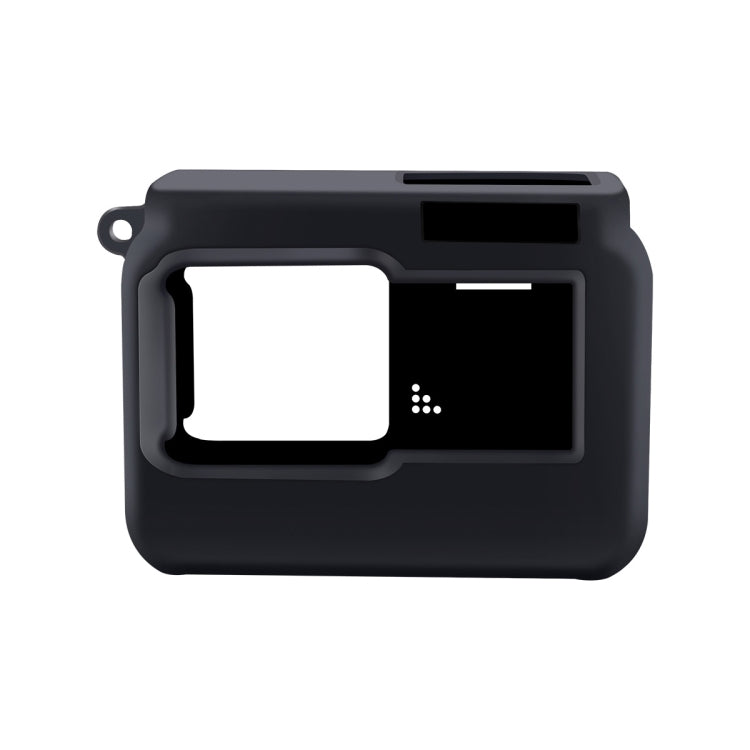 For Insta360 One R Panoramic Camera with Frame Shockproof Silicone Protective Case with Lens Cap Cover(Black)