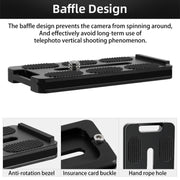 BEXIN PL-80 Anti-rotation Quick Release Plate with Rubber Cushion(Black)
