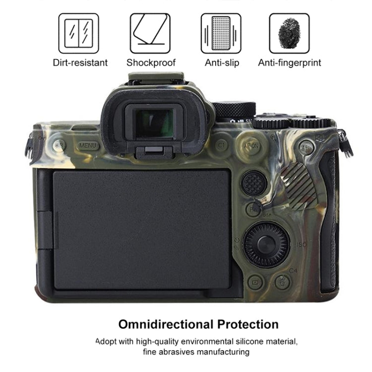 Soft Silicone Protective Case for Sony A7 IV (Camouflage)