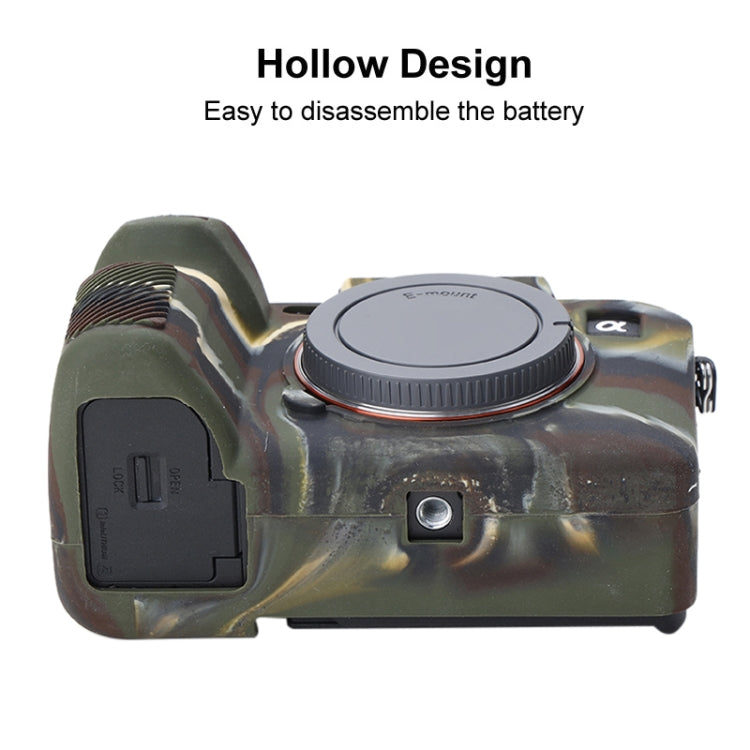 Soft Silicone Protective Case for Sony A7 IV (Camouflage)