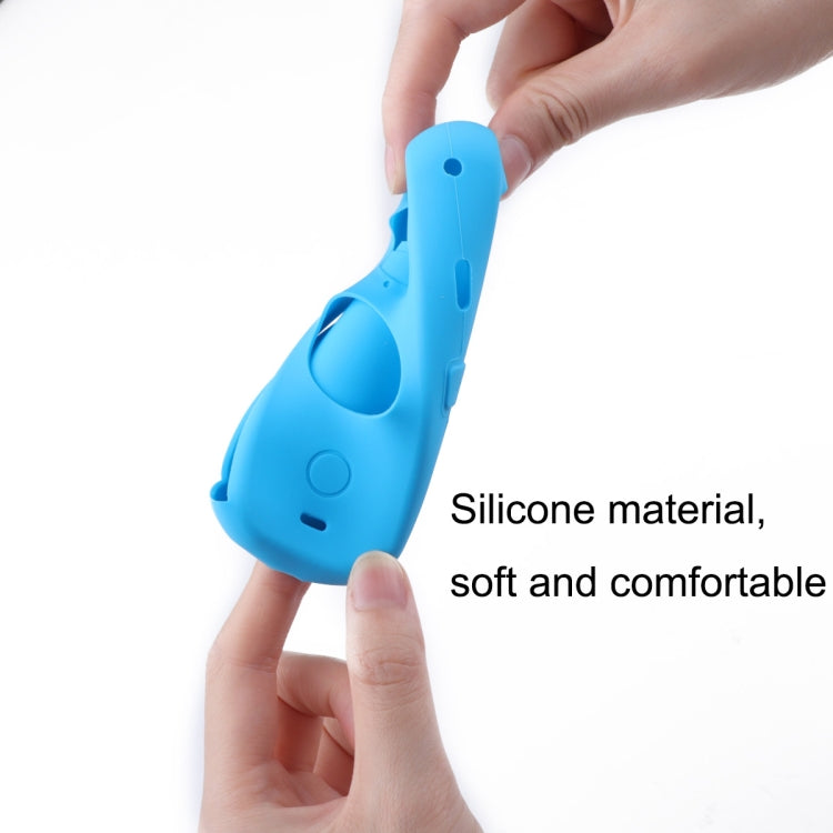 Full Body Dust-proof Silicone Case with Lens Cover for Insta360 ONE X2(Blue)