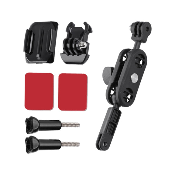 360 Pivot Magic Arm Motorcycle Helmet Mount Adapter Holder (Black)