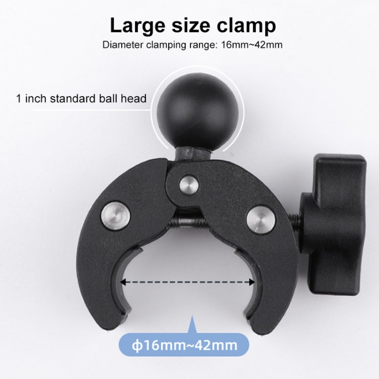 Extended Version 360 Rotation Adjustable Action Camera Bike Motorcycle Handlebar Holder (Black)