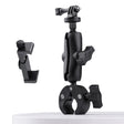 Extended Version 360 Rotation Adjustable Action Camera Bike Motorcycle Handlebar Holder with Phone Clamp (Black) - Bicycle Handlebar Mount by PMC TechLife | Online Shopping South Africa | PMC TechLife | Buy Now Pay Later Mobicred