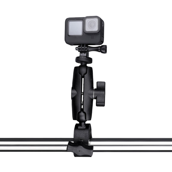 Extended Version 360 Rotation Adjustable Action Camera Clamp Plier Base Holder (Black)