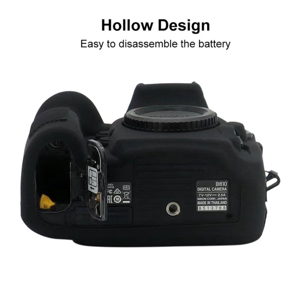 Soft Silicone Protective Case for Nikon D810 (Black)