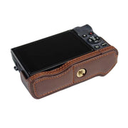 1/4 inch Thread PU Leather Camera Half Case Base for Canon G7 X Mark III / G7 X3 (Black)