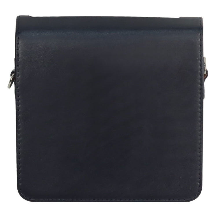 For FUJIFILM instax Link WIDE Full Body PU Leather Case Bag with Strap(Black)