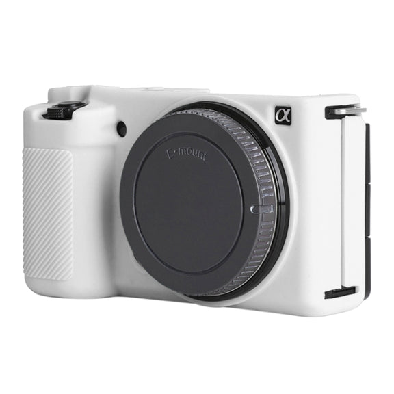 For Sony ZV-E10 Soft Silicone Protective Case (White)