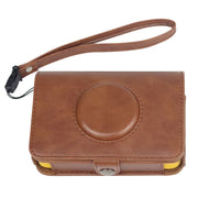 For Kodak PRINTOMATIC Full Body Camera PU Leather Case Bag with Strap (Brown)