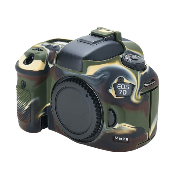 For Canon EOS 7D Mark II Soft Silicone Protective Case (Camouflage)