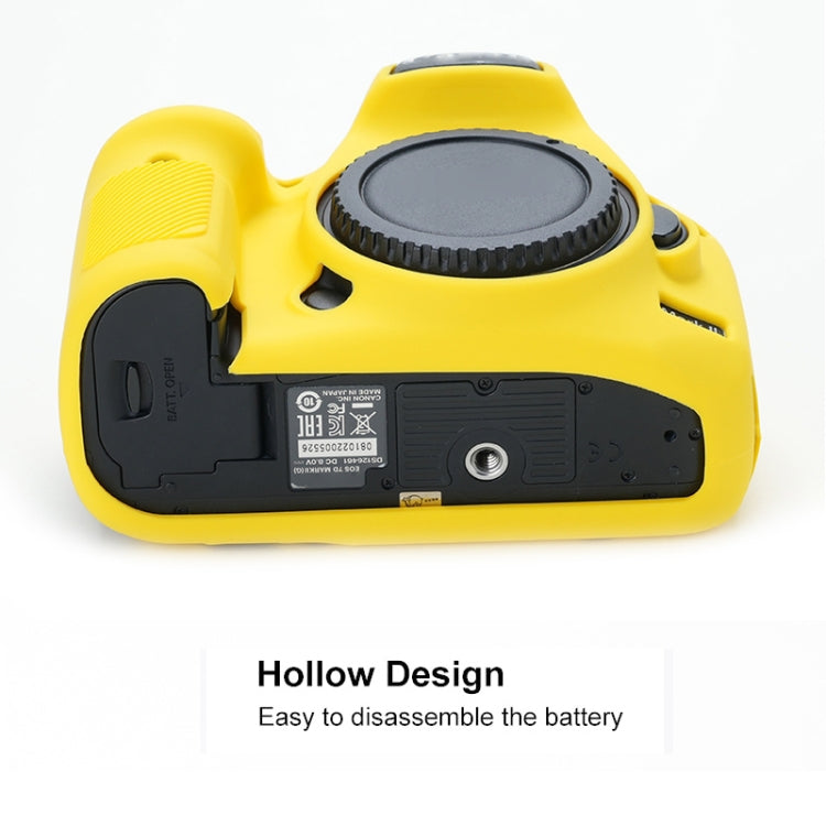 For Canon EOS 7D Mark II Soft Silicone Protective Case (Yellow)