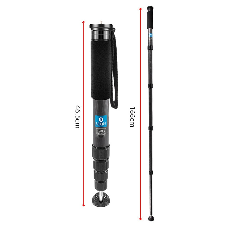 BEXIN P405C Camera Carbon Fiber Monopod Travel Live Selfie Bracket Holder