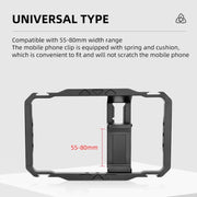 YELANGU LW-B01-1 Vlogging Live Broadcast Smartphone Video Rig Metal Cage (Black)