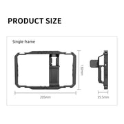 YELANGU LW-B01-1 Vlogging Live Broadcast Smartphone Video Rig Metal Cage (Black)