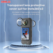 For Insta360 X3 STARTRC Lens Guard PC Protective Cover(Black)