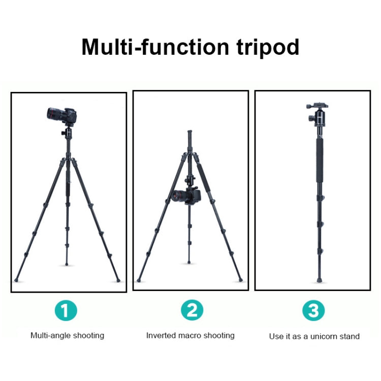 TRIOPO Oubao A-308S Adjustable Portable  Aluminum Alloy Tripod with Ball Head for SLR Camera