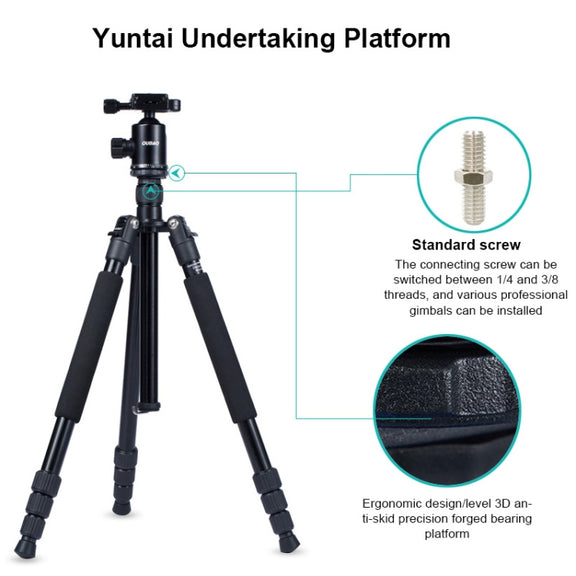 TRIOPO Oubao A-308S Adjustable Portable  Aluminum Alloy Tripod with Ball Head for SLR Camera