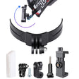 Foldable Bending Action Camera Phone Helmet Mount Kit with J-Hook Buckle & Rotation Phone Clamp & Adapter (Black) - Helmet Mount by PMC TechLife | Online Shopping South Africa | PMC TechLife | Buy Now Pay Later Mobicred
