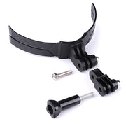 Foldable Bending Action Camera Phone Helmet Mount Kit with J-Hook Buckle & Rotation Phone Clamp & Adapter (Black)