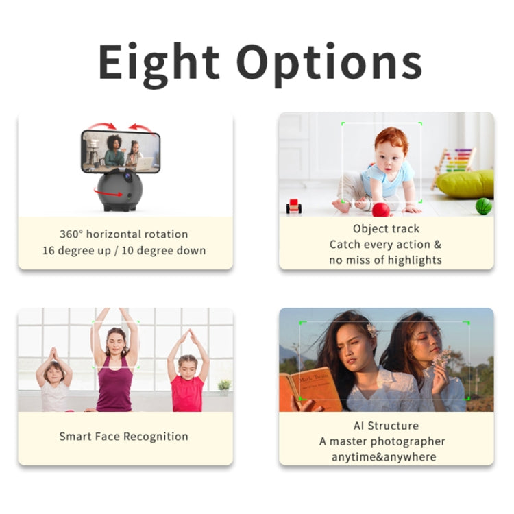 Q9 Al Gesture Recognition Two Axis Follow-up Cloud Platform(Gun Metal)