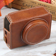 For Canon PowerShot G7 X Full Body Camera PU Leather Camera Case Bag with Strap (Brown) - Leather Bag by PMC TechLife | Online Shopping South Africa | PMC TechLife | Buy Now Pay Later Mobicred