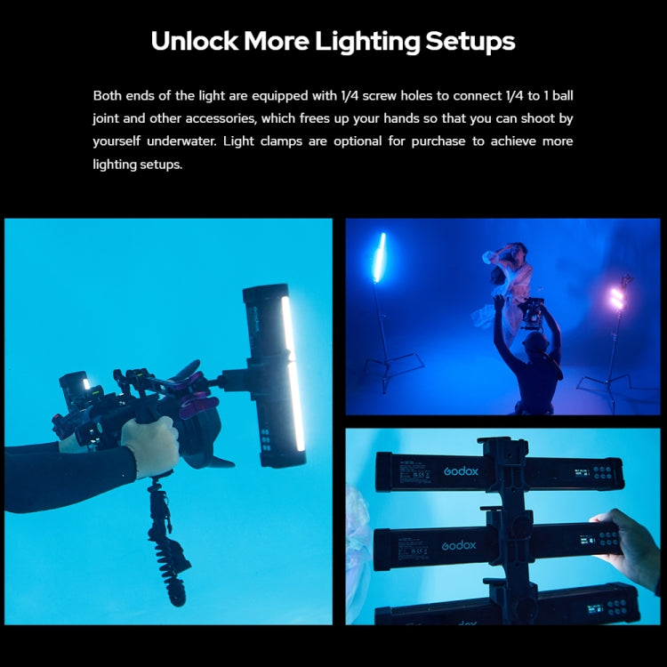 Godox WT25D Water-resistant Tube Light  25cm White Light Photo Video Fill Light