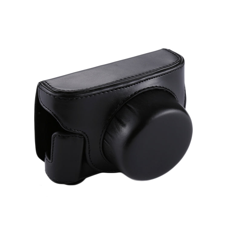Full Body Camera PU Leather Camera Case Bag with Strap for Panasonic Lumix GF7 / GF8 / GF9 (12-32mm / 14-42mm Lens)(Black)