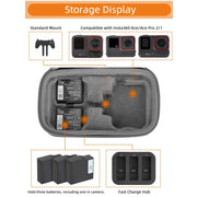 For Insta360 Ace / Ace Pro 1 / Ace Pro 2 Sunnylife Portable Carrying Case Handbag Mini Travel Case Organizer Protective Bag (Dark Grey)