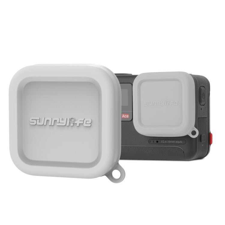 For Insta360 Ace / Ace Pro Sunnylife Silicone Lens Cap Protector Lens Cover (Grey)