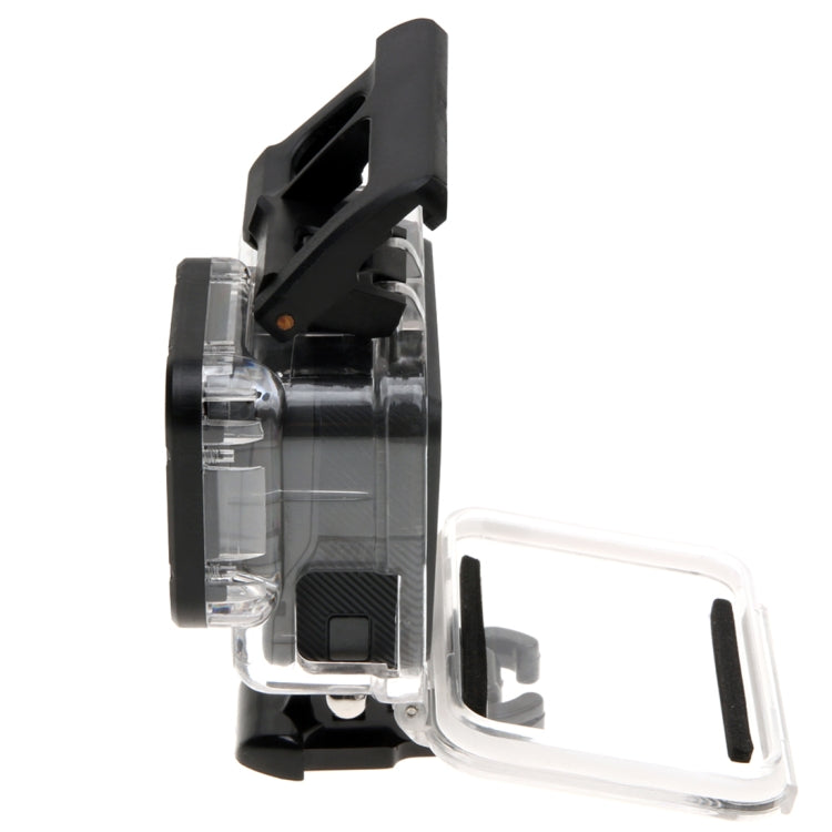For GoPro HERO6 /5 Skeleton Housing Protective Case + Hollow Back Cover with Buckle Basic Mount & Screw, No Need to Disassemble Lens