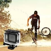For GoPro HERO6 /5 Skeleton Housing Protective Case + Hollow Back Cover with Buckle Basic Mount & Screw, No Need to Disassemble Lens