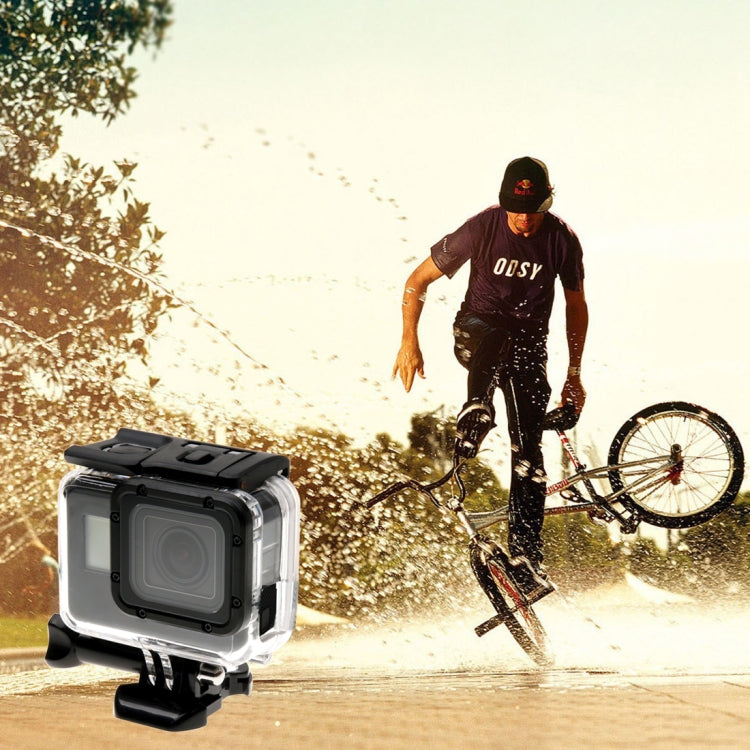 For GoPro HERO6 /5 Skeleton Housing Protective Case + Hollow Back Cover with Buckle Basic Mount & Screw, No Need to Disassemble Lens