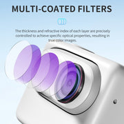 For Insta360 GO 3S STARTRC 4 in 1 ND8 ND16 ND32 ND64 Camera Lens Filter (Black Red)