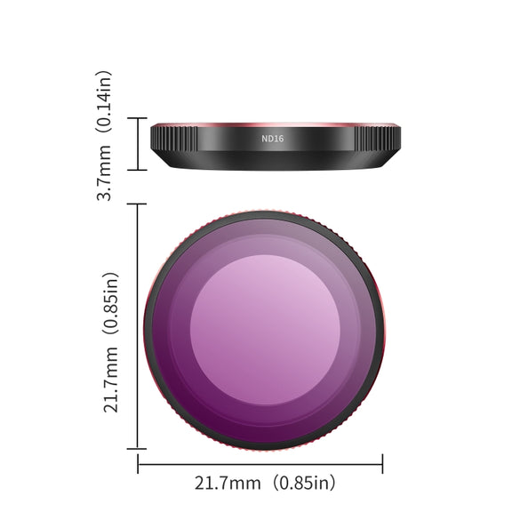 For Insta360 GO 3S STARTRC 4 in 1 ND8 ND16 ND32 ND64 Camera Lens Filter (Black Red)
