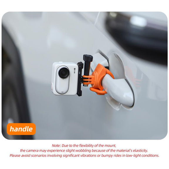 Sunnylife Action Camera Flexible Mount 360 Strap Wrap Band Mount Bike Tube Clip Holder (Black)