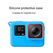 For Insta360 Ace Body Silicone Protective Case with Lens Cap (Black)
