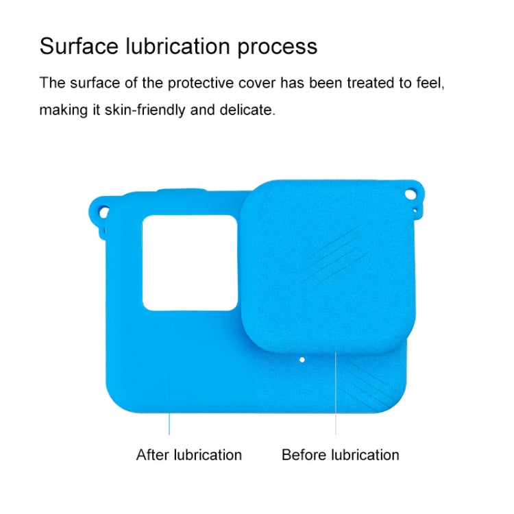 For Insta360 Ace Body Silicone Protective Case with Lens Cap (Blue)