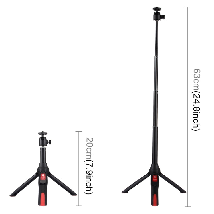 20-68cm Grip Foldable Tripod Holder Multi-functional Selfie Stick Extension Monopod with Phone Clip & Remote Control, For iPhone, Galaxy, Huawei, Xiaomi, HTC, Sony, Google and other Smartphones