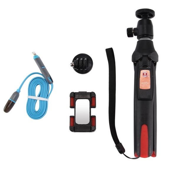 20-68cm Grip Foldable Tripod Holder Multi-functional Selfie Stick Extension Monopod with Phone Clip & Remote Control, For iPhone, Galaxy, Huawei, Xiaomi, HTC, Sony, Google and other Smartphones